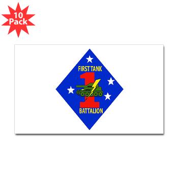 1TB1MD - M01 - 01 - 1st Tank Battalion - 1st Mar Div - Sticker (Rectangle 10 pk) - Click Image to Close